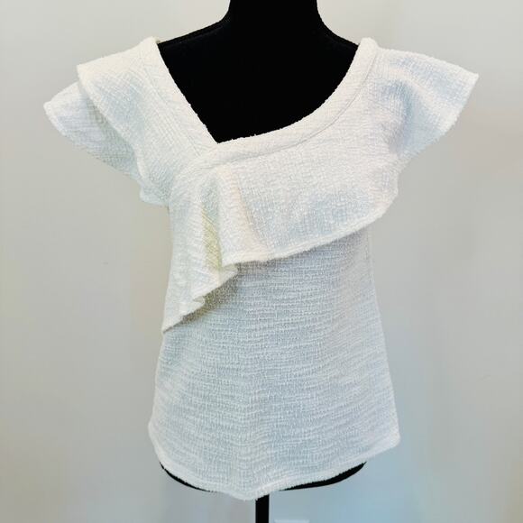 Anthropologie Dolan Sleeveless Top Women's XS Flutter Textured Thick Knit Whimsy - Picture 10 of 12